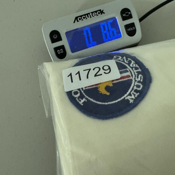 Vintage Atlas Textiles Jacket Mens L White Ford Mustang Mach 1 Racing *FLAWS - Picture 13 of 13